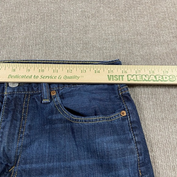 Levis 514 Jeans Mens 31x29‎ (Tag 33x30) Straight Fit Dark Wash Blue Denim Skate - Picture 13 of 15